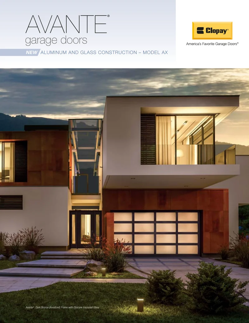 Avante Collection brochure cover