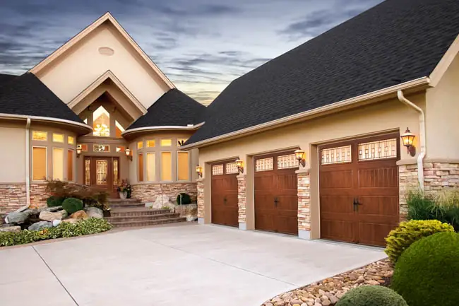 Grooved panel garage door by Clopay
