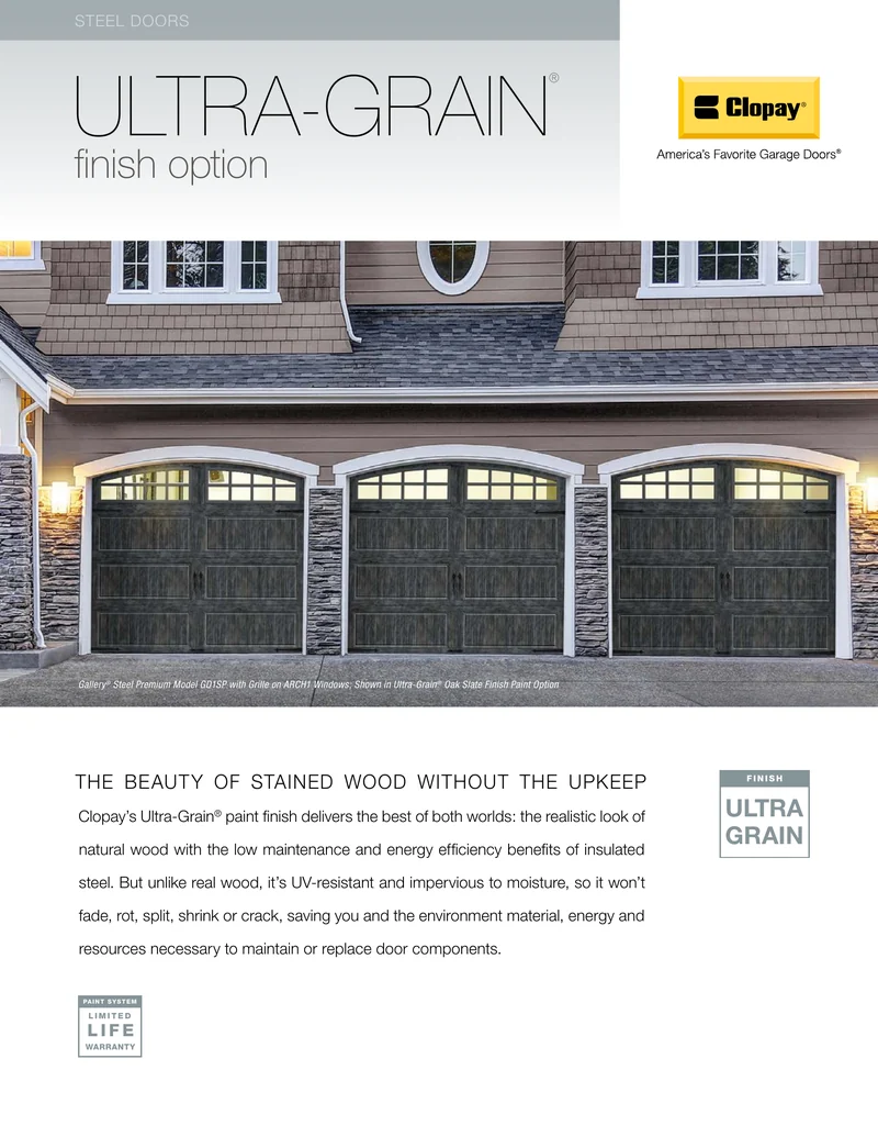 Ultra-Grain finish option brochure cover